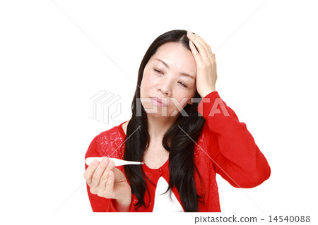 A woman measuring heat 14540088