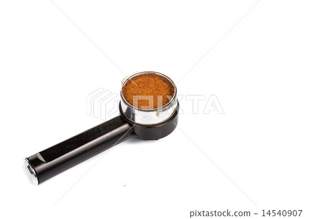 Coffee portafilter filled with finely grounded cof 14540907