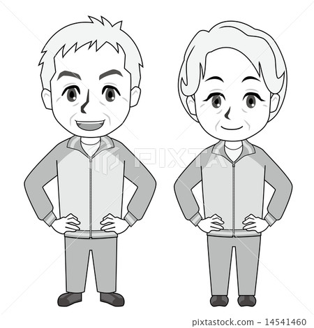 Senior men and women in jersey (monochrome) 14541460