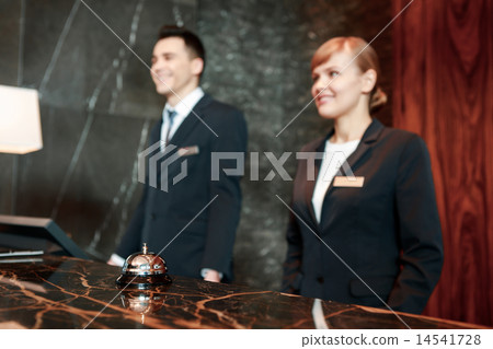 Hotel reception desk at work Hotel reception desk at work 14541728