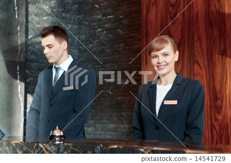 Hotel reception desk at work 14541729