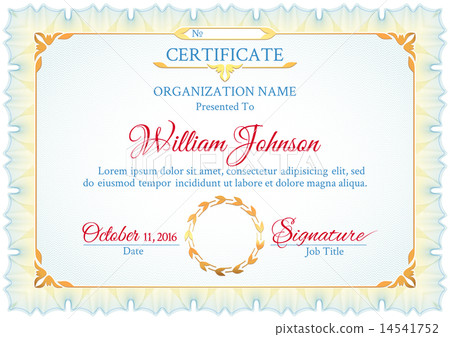 Classic white certificate Classic white certificate 14541752