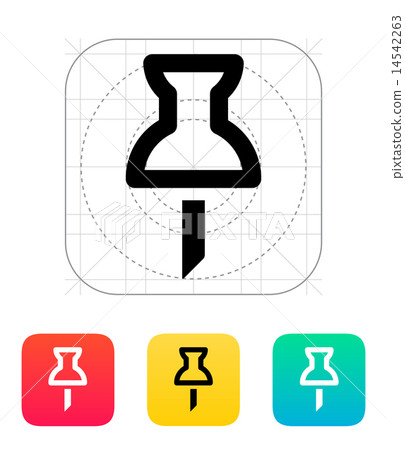 Push pin icon. Push pin icon. 14542263