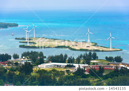 Aerial view of Mahe Island Seychelles Aerial view of Mahe Island Seychelles 14543135