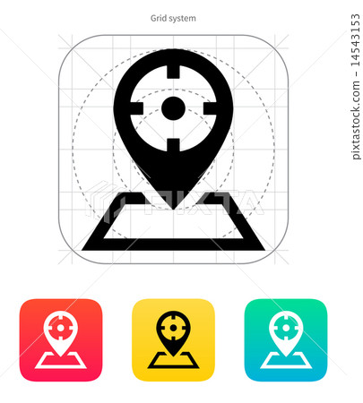 Optical sight icon. Optical sight icon. 14543153