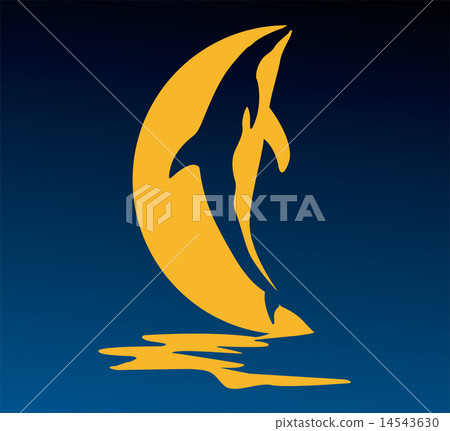 Dolphins and the moon 1 14543630