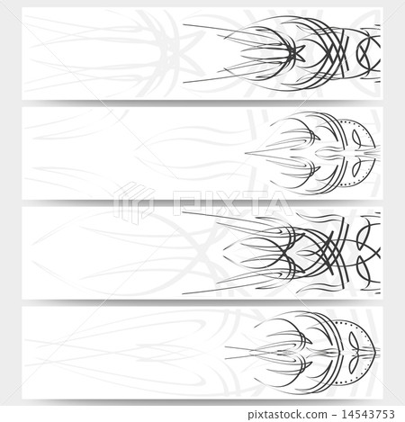 Web banners set, pinstripe design header layout templates Web banners set, pinstripe design header layout templates 14543753