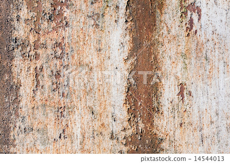 Old grunge metal wall with red rust. Texture 14544013