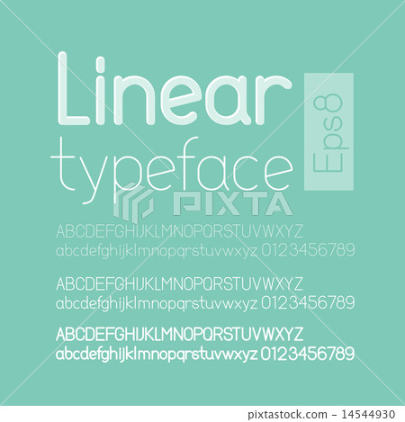 Linear letters and numbers 14544930