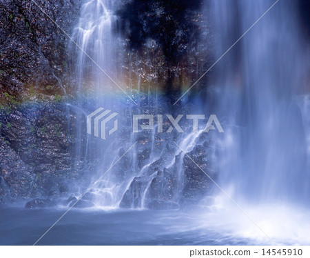 Mino Falls With A Rainbow Minako No Taki Stock Photo