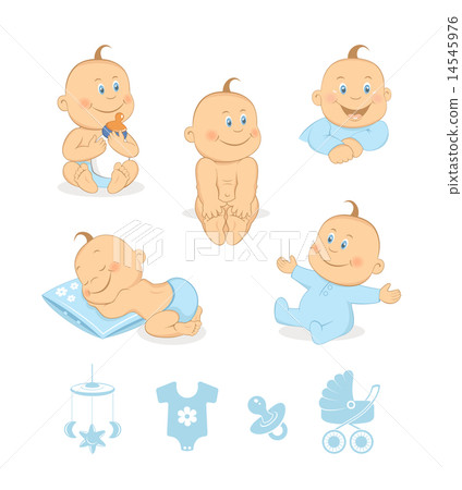 Baby boy vector set 14545976