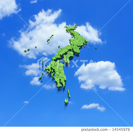 草原和藍天地圖·地圖地圖 14545978
