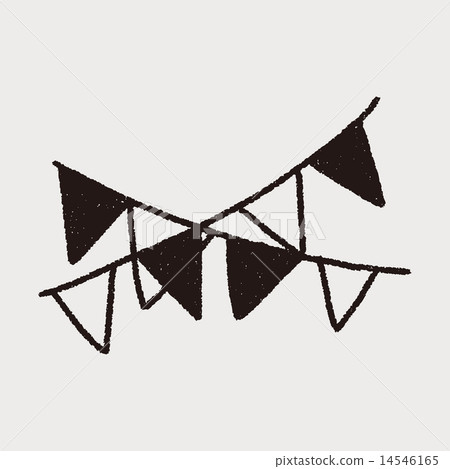 doodle decorative flag 14546165
