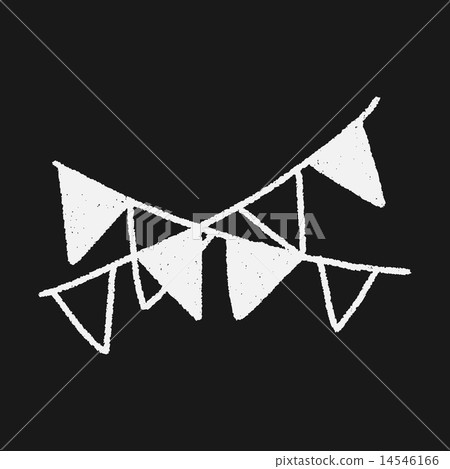 doodle decorative flag 14546166