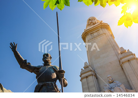 Miguel de Cervantes monument in Madrid 14546834