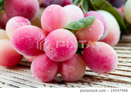 Close up of carissa carandas L. tropical fruit Close up of carissa carandas L. tropical fruit 14547406