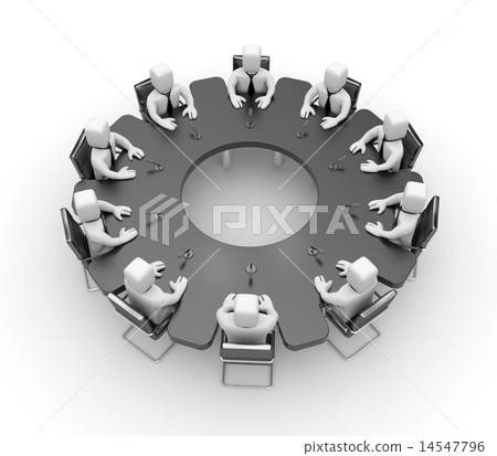 Meeting. Table in the form of gear 14547796