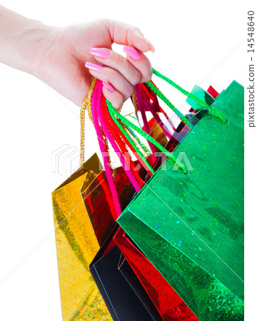 purchase in hand, isolated white background purchase in hand, isolated white background 14548640
