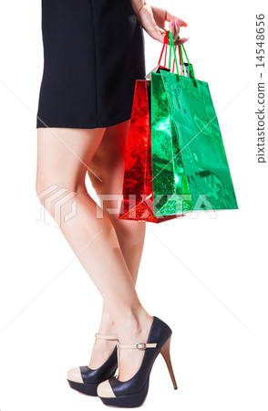 girl's legs from behind, isolated white background girl's legs from behind, isolated white background 14548656