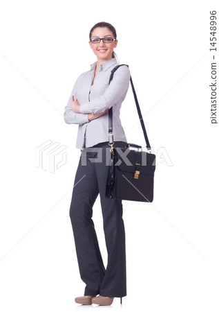 Young businesswoman isolated on white Young businesswoman isolated on white 14548996