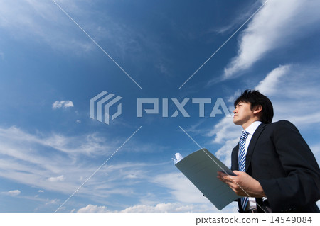 注視著天空的商人 14549084