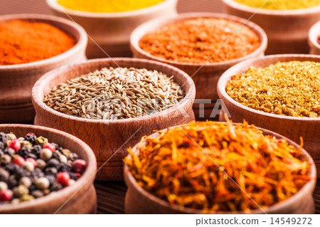 spices in a wooden bowl close-up spices in a wooden bowl close-up 14549272