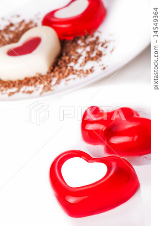 assorted jelly in the form of hearts assorted jelly in the form of hearts 14549364