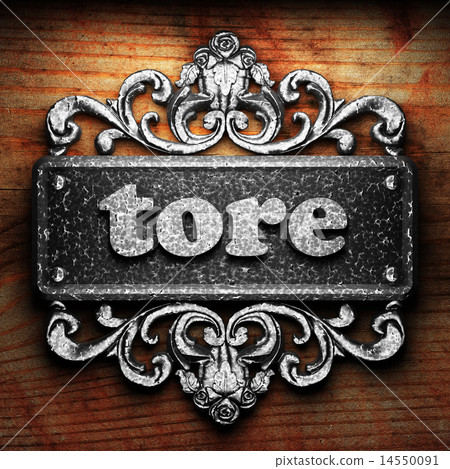 tore word of iron on wooden background tore word of iron on wooden background 14550091