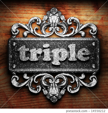 triple word of iron on wooden background triple word of iron on wooden background 14550212