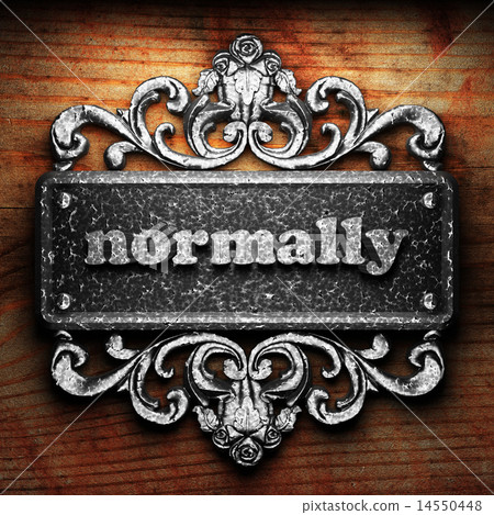 normally word of iron on wooden background normally word of iron on wooden background 14550448