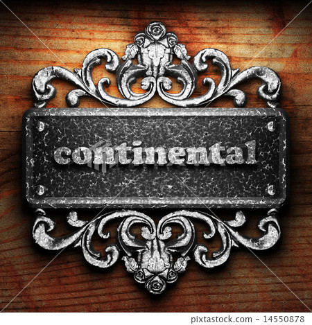 continental word of iron on wooden background 14550878