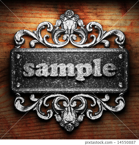sample word of iron on wooden background sample word of iron on wooden background 14550887