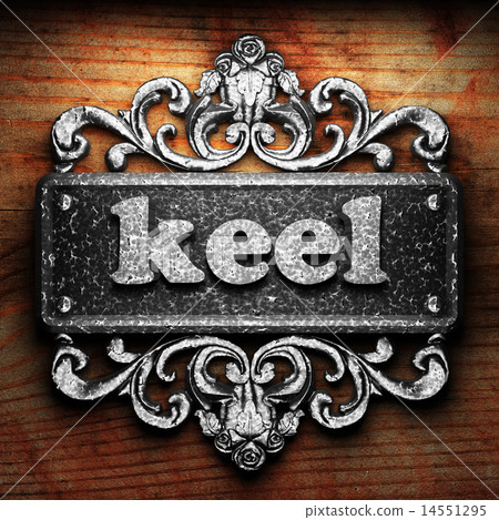 keel word of iron on wooden background keel word of iron on wooden background 14551295