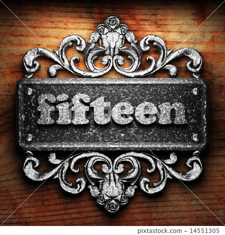 fifteen word of iron on wooden background fifteen word of iron on wooden background 14551305
