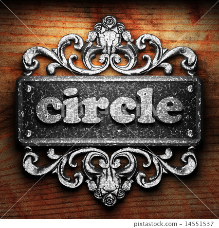circle word of iron on wooden background circle word of iron on wooden background 14551537