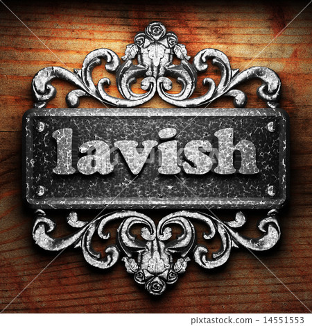 lavish word of iron on wooden background 14551553