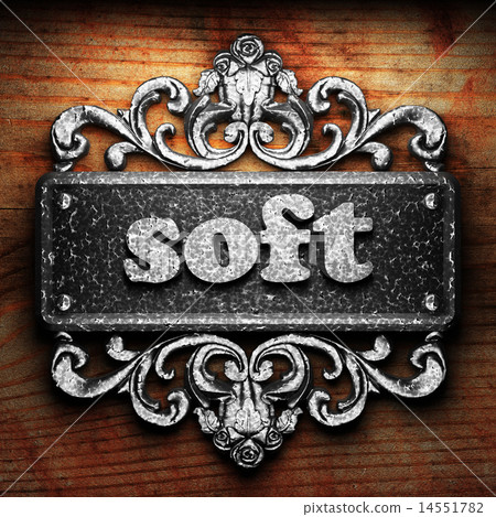 soft word of iron on wooden background soft word of iron on wooden background 14551782
