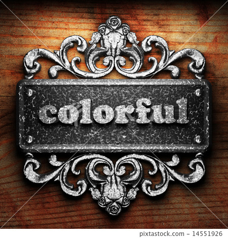 colorful word of iron on wooden background colorful word of iron on wooden background 14551926