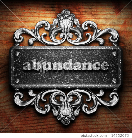 abundance word of iron on wooden background abundance word of iron on wooden background 14552073