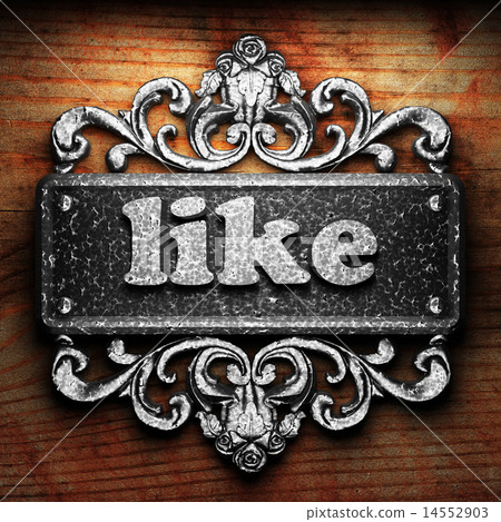 like word of iron on wooden background like word of iron on wooden background 14552903