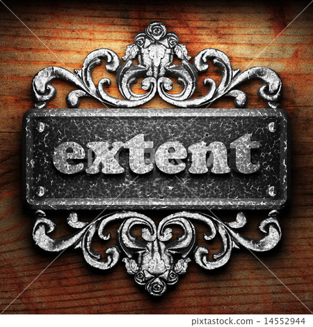 extent word of iron on wooden background extent word of iron on wooden background 14552944