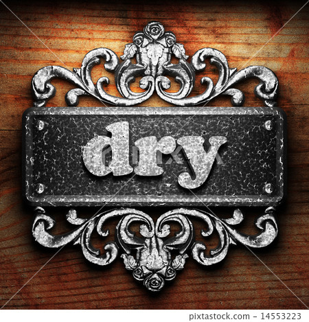 dry word of iron on wooden background 14553223