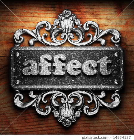 affect word of iron on wooden background affect word of iron on wooden background 14554187