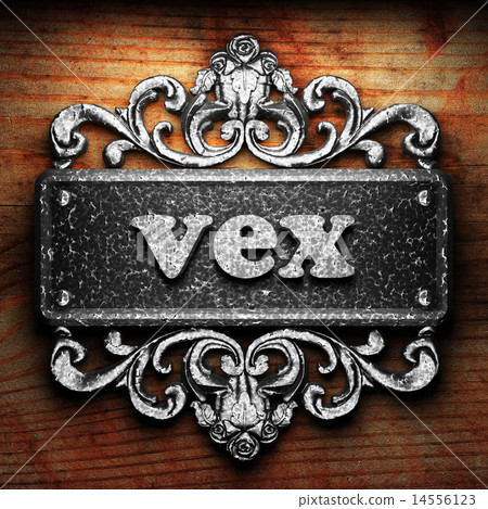 vex word of iron on wooden background vex word of iron on wooden background 14556123