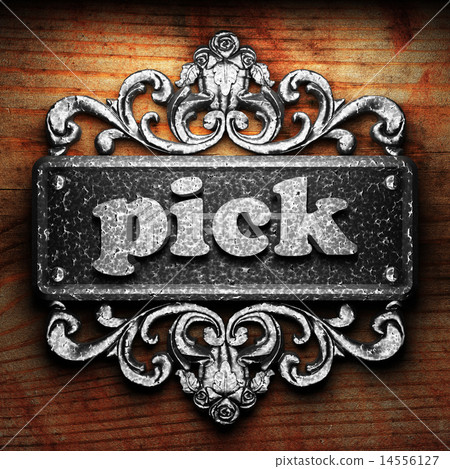 pick word of iron on wooden background pick word of iron on wooden background 14556127
