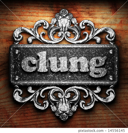 clung word of iron on wooden background clung word of iron on wooden background 14556145