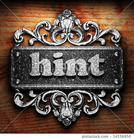 hint word of iron on wooden background hint word of iron on wooden background 14556950