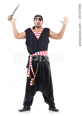 Man in pirate costume in halloween concept Man in pirate costume in halloween concept 14557000