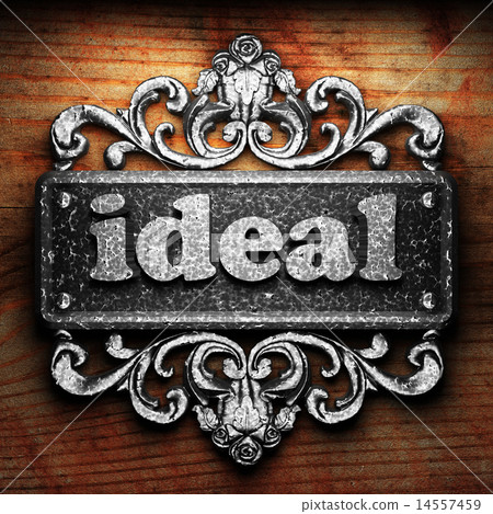 ideal word of iron on wooden background ideal word of iron on wooden background 14557459
