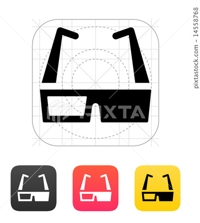 Cinema glasses icon. Vector illustration. 14558768
